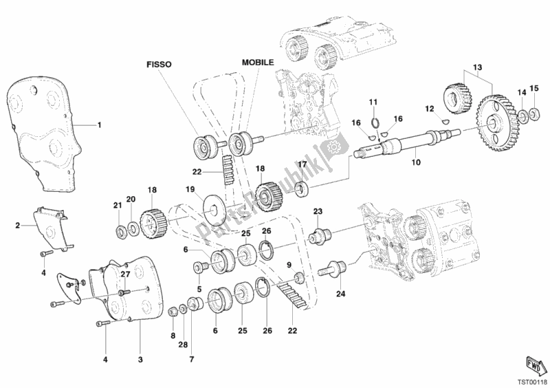 Toutes les pièces pour le Courroie De Distribution du Ducati Superbike 749 S 2003